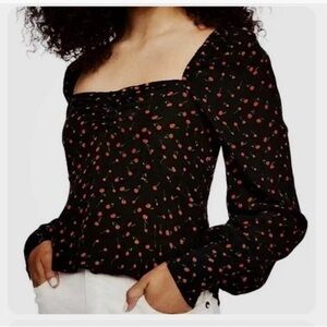 Free People Cherry Detail Top